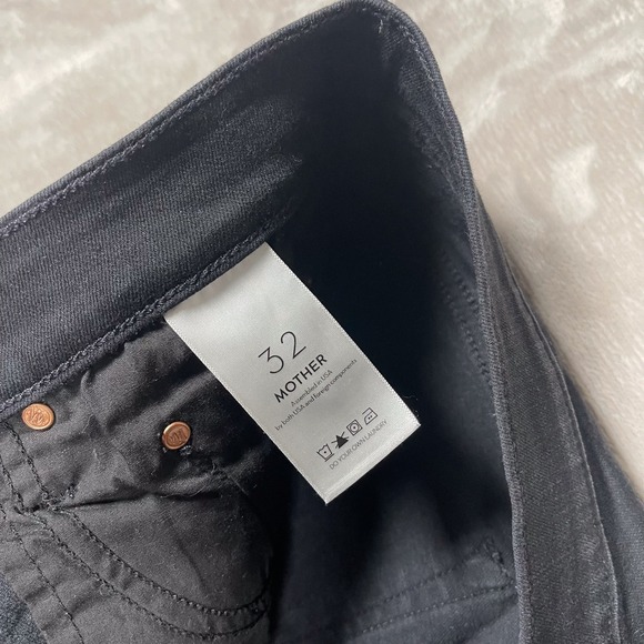 Mother Women's Jeans The Insider Crop Minimalist Casual 32 Black - Picture 3 of 10